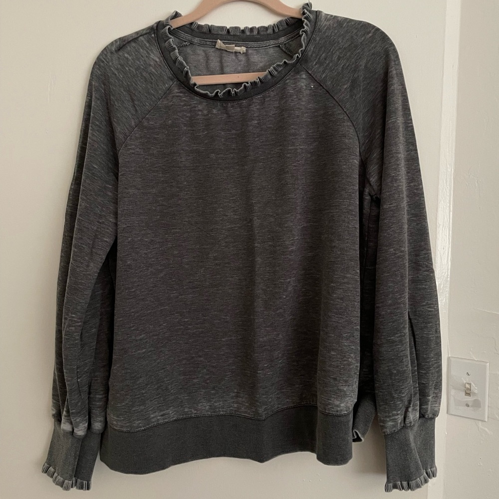 Ruffled Sweatshirt